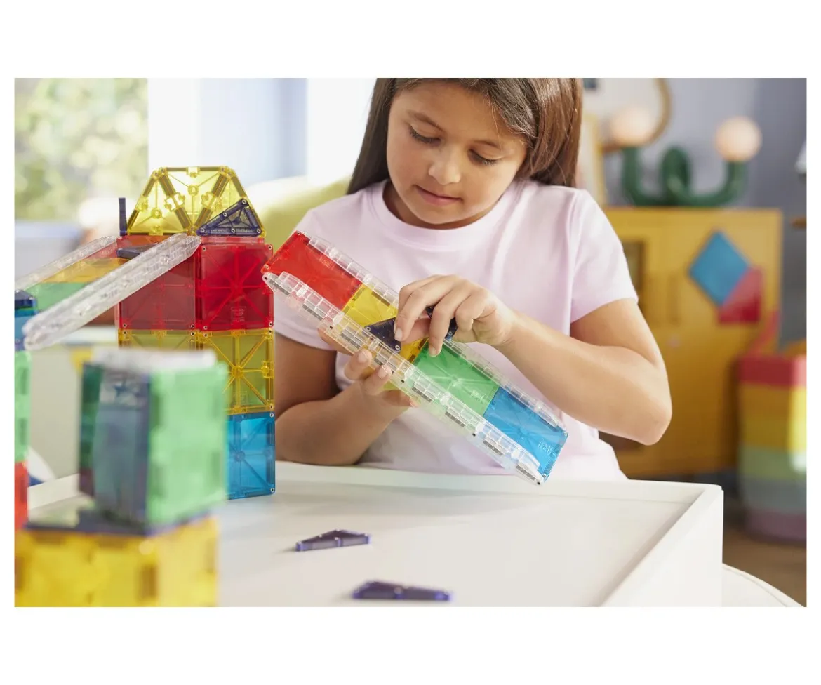 Set de Construcción Magna-Tiles Rail Racers Deluxe 90 piezas