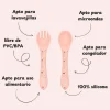 Set de Cuchara y Tenedor de Silicona Pulpo