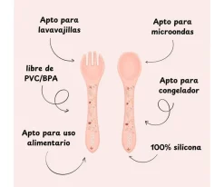 Set de Cuchara y Tenedor de Silicona Pulpo