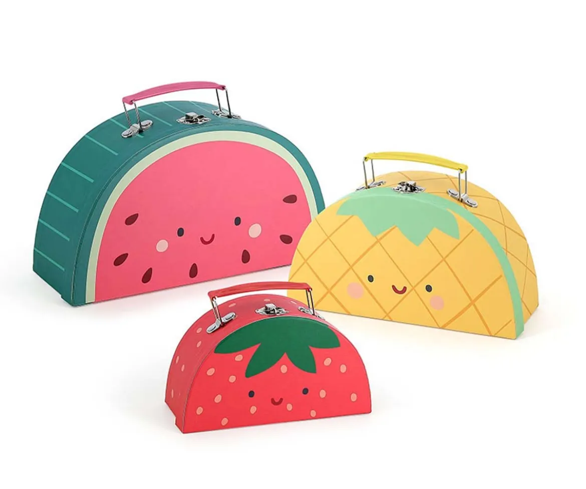 Set de 3 Maletas Encajables "Les Fruits Gourmands"