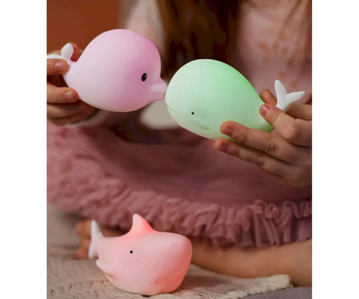 Set de 3 Mini Lámparas Océano Delfín, Ballena y Tiburón