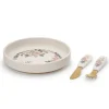 Set de Plato y Cubiertos de Silicona Blue Garden