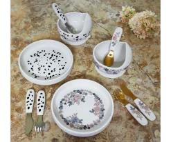 Set de Plato y Cubiertos de Silicona Blue Garden