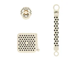 Set de Regalo BIBS Baby Soothe & Go Polka Ivory/Black