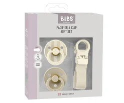 Set de Regalo BIBS Colour Chupete y Clip Loop Ivory