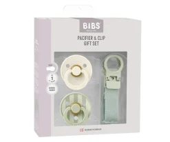 Set de Regalo BIBS Colour Chupete y Clip Loop Sage