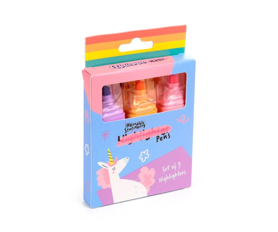 Set de 3 Subrayadores Unicornio Mágico