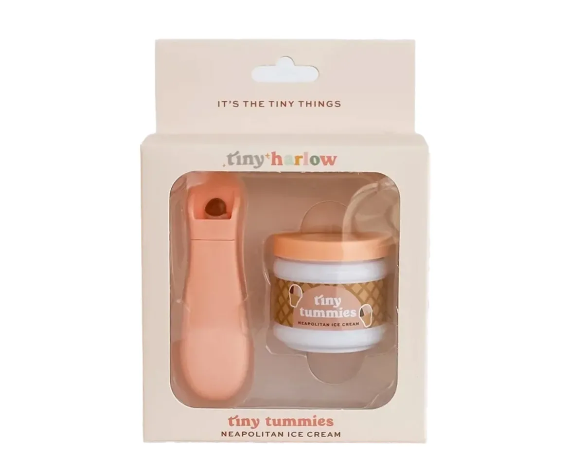 Set de Tarro y Cuchara Tiny Tummies Helado Napolitano