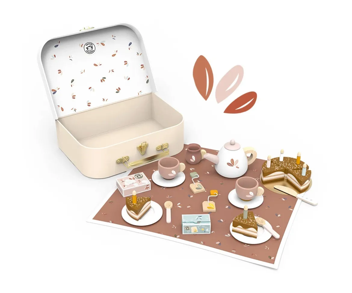 Set de Té de Madera Cumpleaños