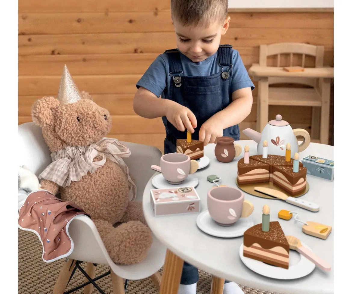 Set de Té de Madera Cumpleaños
