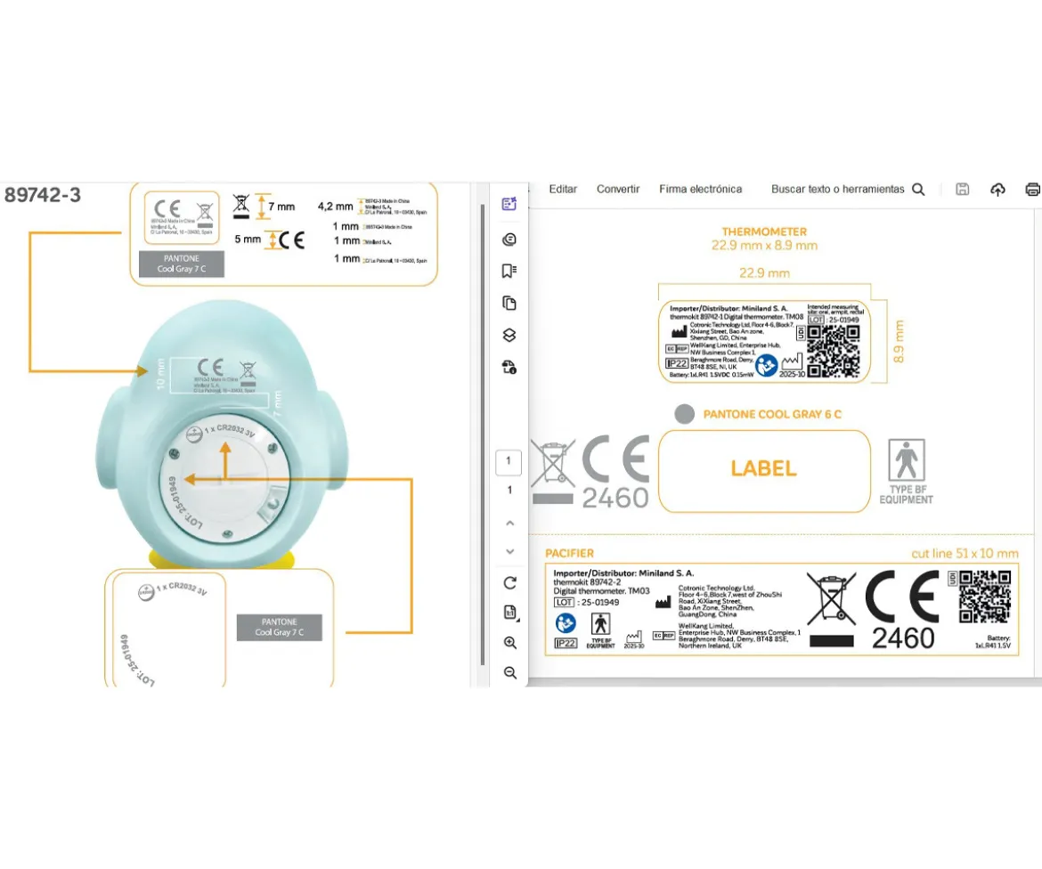 Set de Termómetros para Bebé Thermokit Bear