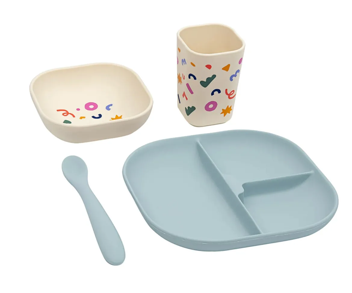 Set de Vajilla Confetti Cobalt