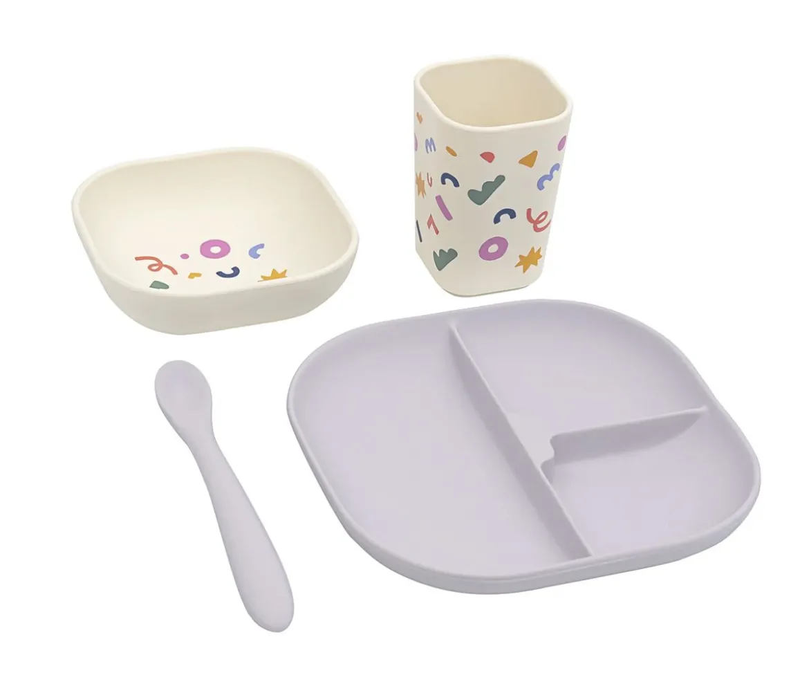Set de Vajilla Confetti Lilac