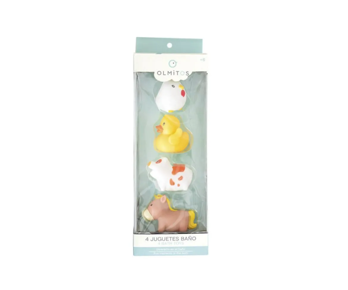 Set 4 Juguetes de Baño Granja
