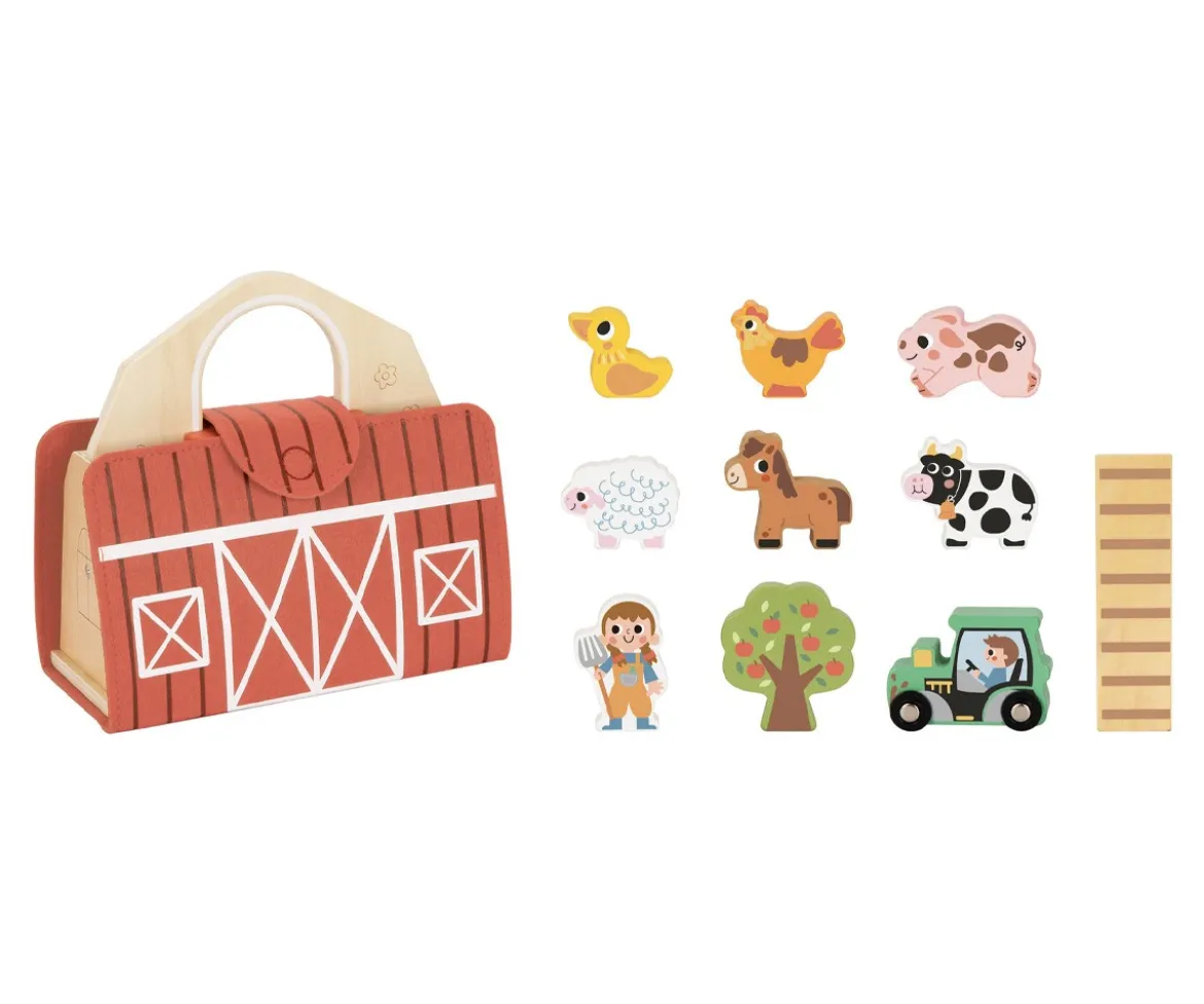 Set Maletín Granja de Madera