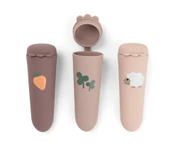 Set 3 Moldes de Silicona para Helados Tiny Farm Powder