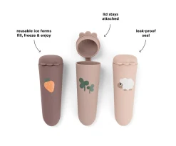 Set 3 Moldes de Silicona para Helados Tiny Farm Powder