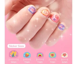 Set Pegatinas para Uñas con Espejo "Princesa Floral"