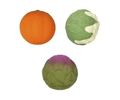 Set 3 Pelotas Sensoriales, Mordedor y Juguete de Baño Veggie Soup