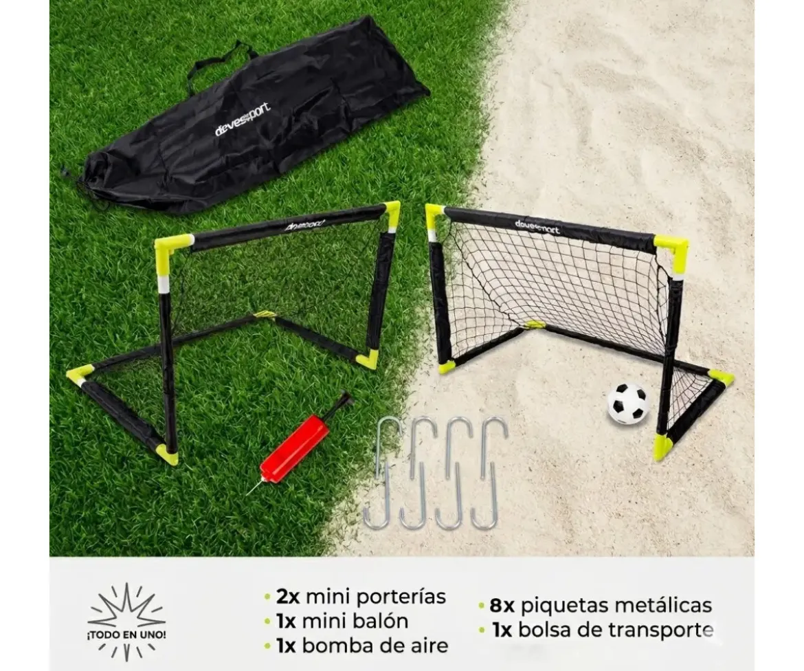 Set 2 Porterías Plegables Fútbol