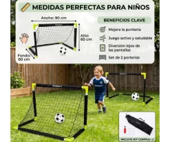 Set 2 Porterías Plegables Fútbol