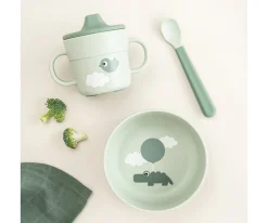 Set Primera Vajilla Foodie Happy Clouds Verde