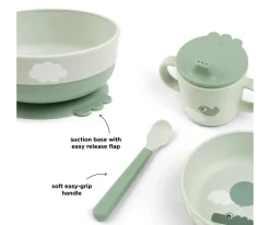 Set Primera Vajilla Foodie Happy Clouds Verde