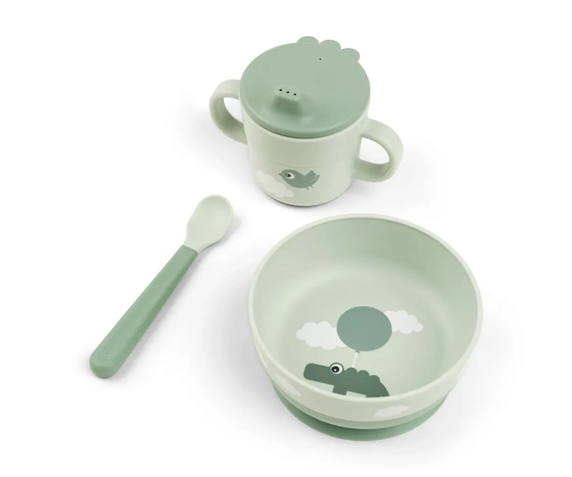Set Primera Vajilla Foodie Happy Clouds Verde