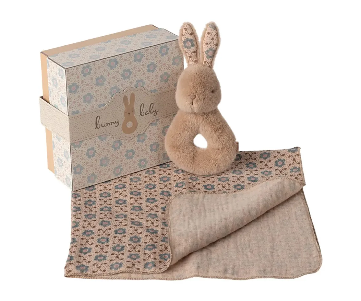 Set Sonajero Conejo Cream Peach
