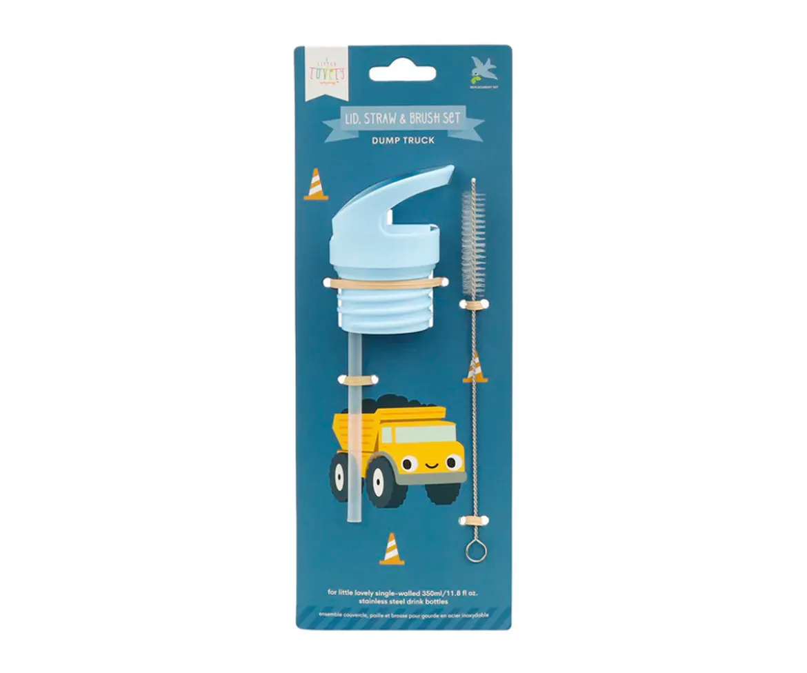 Set Tapa Pajita y Cepillo Camión Volquete