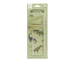 Set Tapa Pajita y Cepillo Dinosaurs