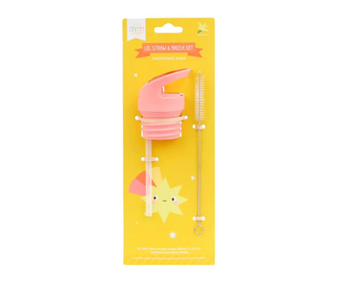 Set Tapa Pajita y Cepillo Estrella Fugaz