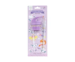 Set Tapa Pajita y Cepillo Princesas
