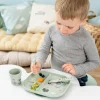 Set Vajilla con Ventosa Foodie Tiny Farm Green