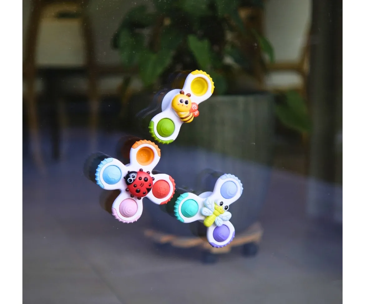 Sticky Spinner Toys Buddies con Ventosa