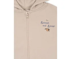 Sudadera con Capucha y Cremallera Lou French Oak