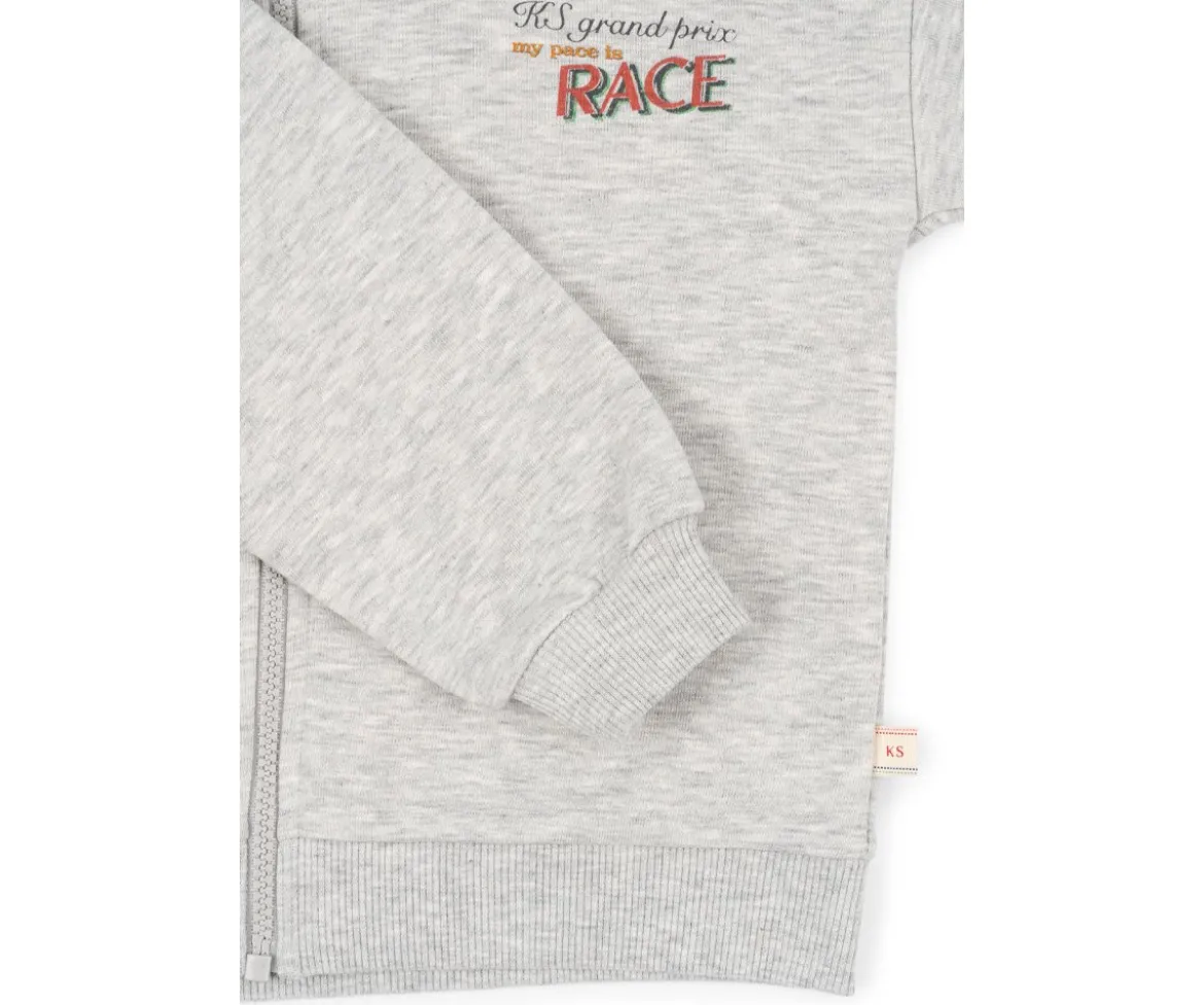 Sudadera con Capucha y Cremallera Lou Grey Melange