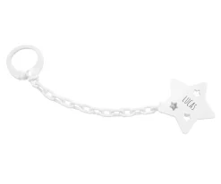 Sujetachupetes Personalizable Estrella Blanco
