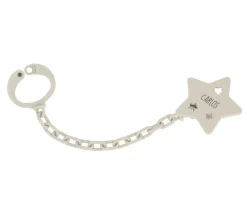 Sujetachupetes Personalizable Estrella Gris