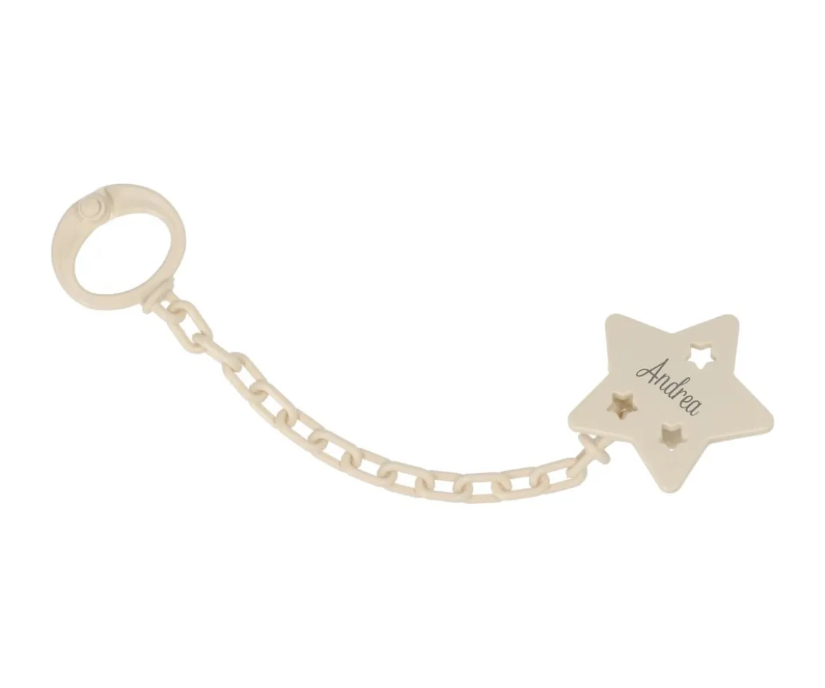 Sujetachupetes Personalizable Estrella Ivory