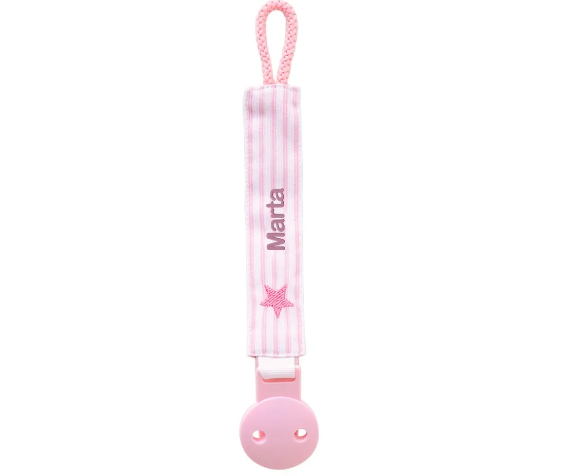 Sujetachupetes Personalizado Oxford Rosa
