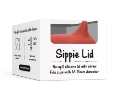 Tapa Sippie para Vaso Silicona Teja
