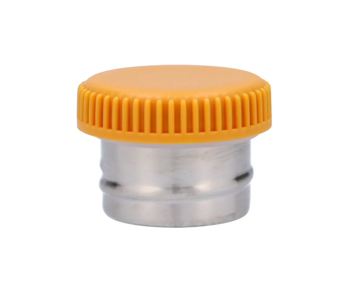 Tapón con Base Metal para Botella Acero Mostaza