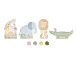Tarjetas de Pompones Safari Friends