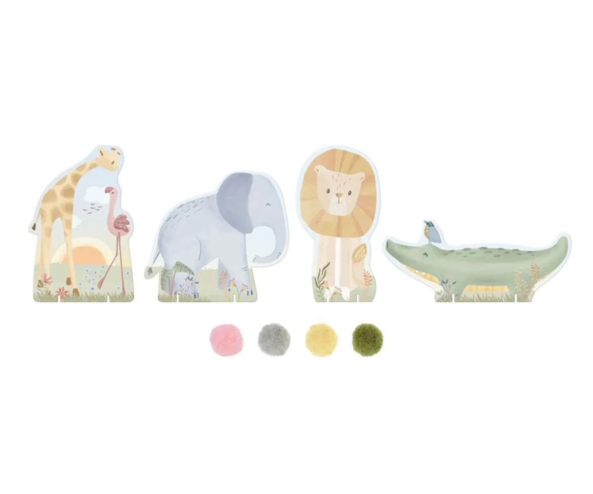 Tarjetas de Pompones Safari Friends
