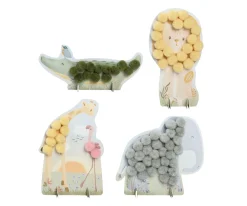 Tarjetas de Pompones Safari Friends