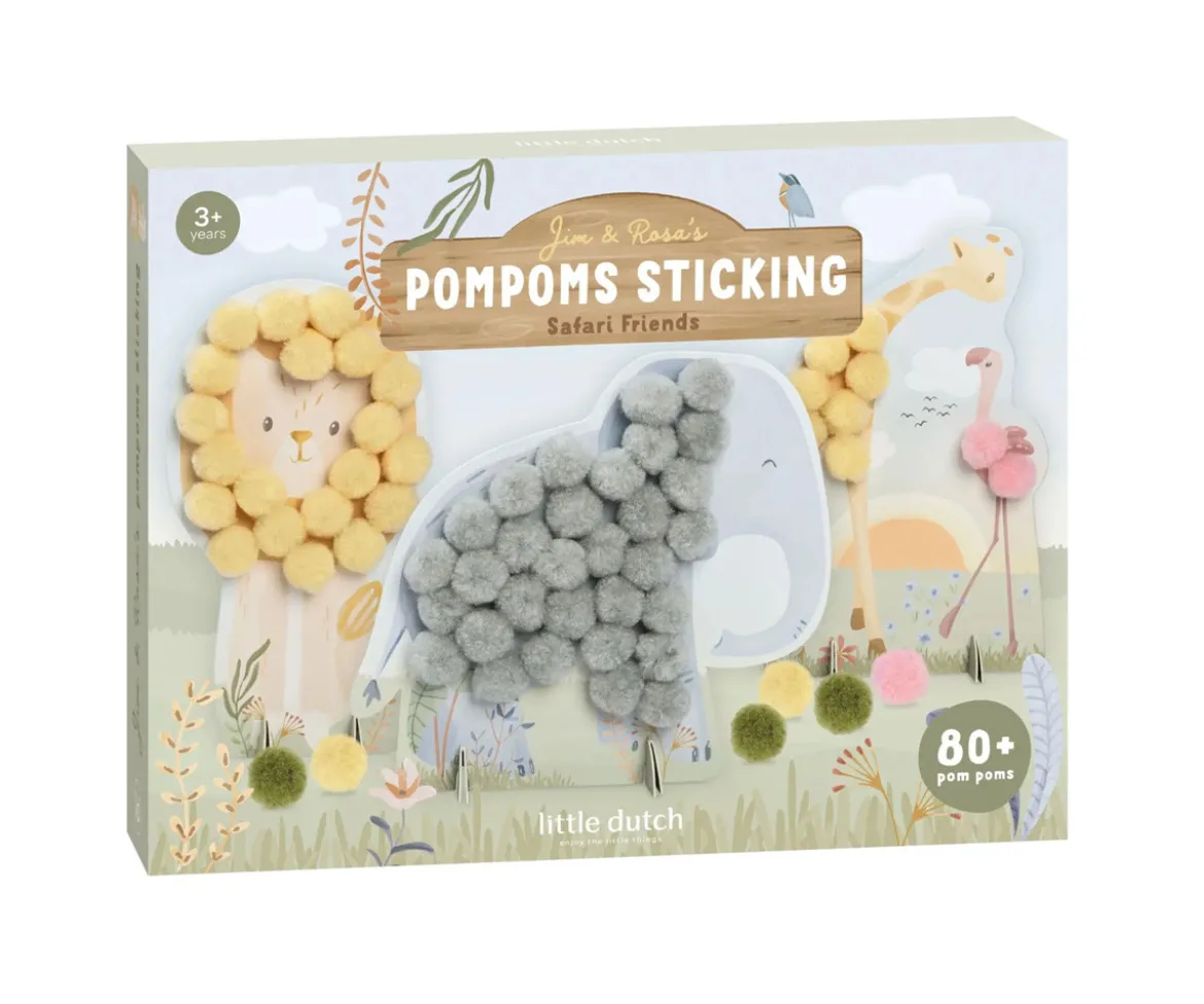 Tarjetas de Pompones Safari Friends