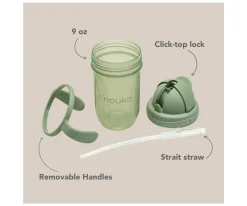 Taza Antiderrame con Pajita Recta 260ml Wave