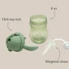 Taza Antiderrame Non-Spill con Pajita Flexible con Peso 240ml Soft Sand