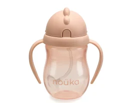 Taza Antiderrame Non-Spill con Pajita Flexible con Peso 240ml Soft Blush